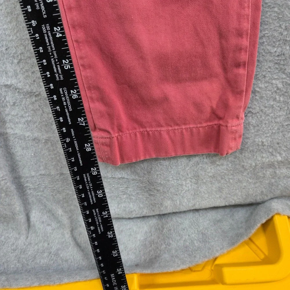 J.Crew Sun Faded Chino Pants Mens 30x32 Salmon Pink Slim Straight Cotton Twill